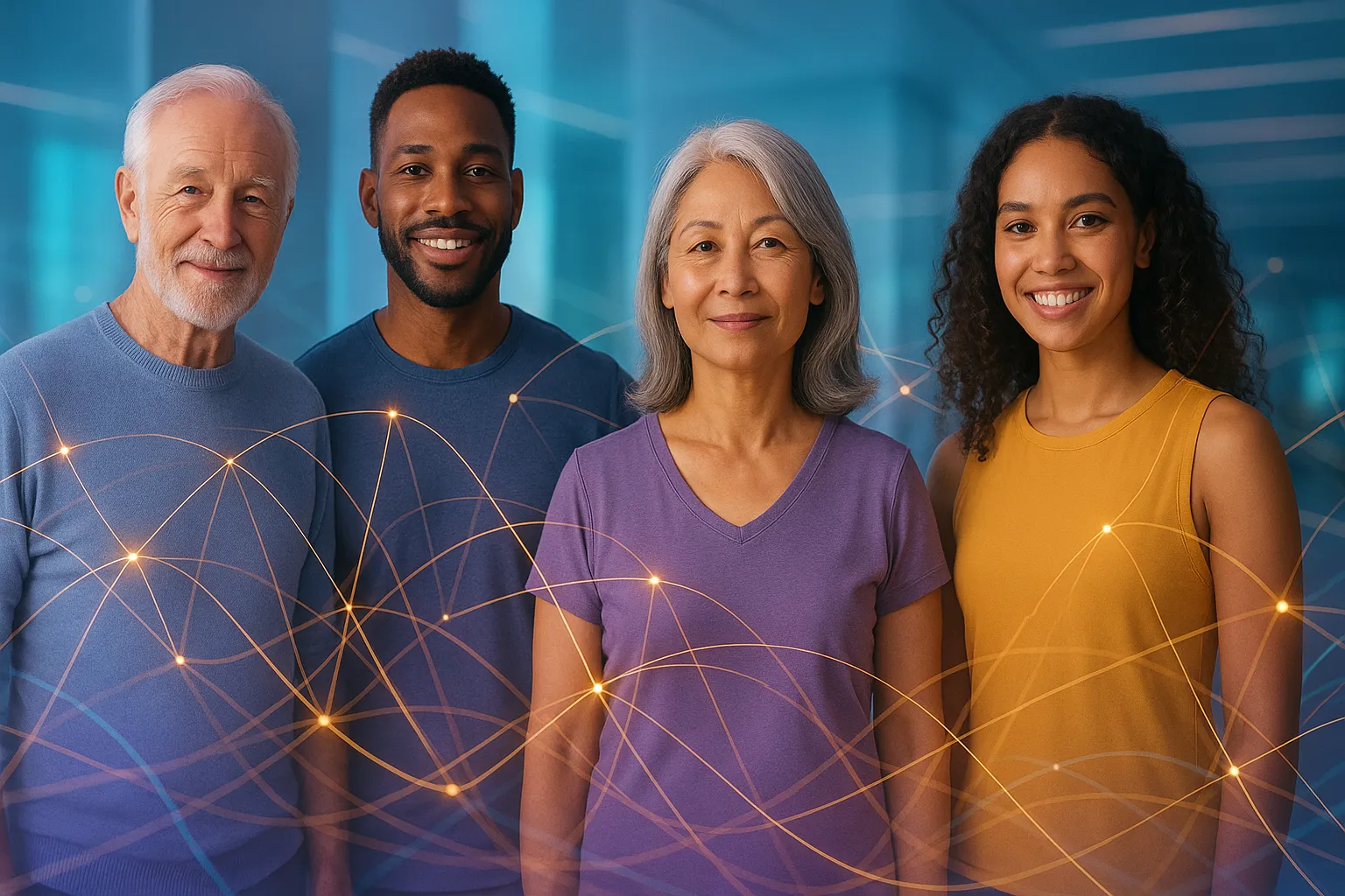 A diverse group of people of varying ages